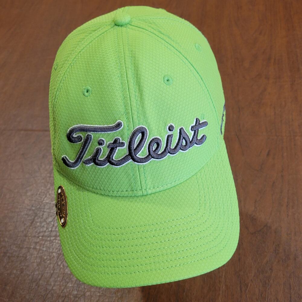 Titleist New Era Pro V1 FJ Golf Hat Cap Mesh Flex Fitted Size M/L Green